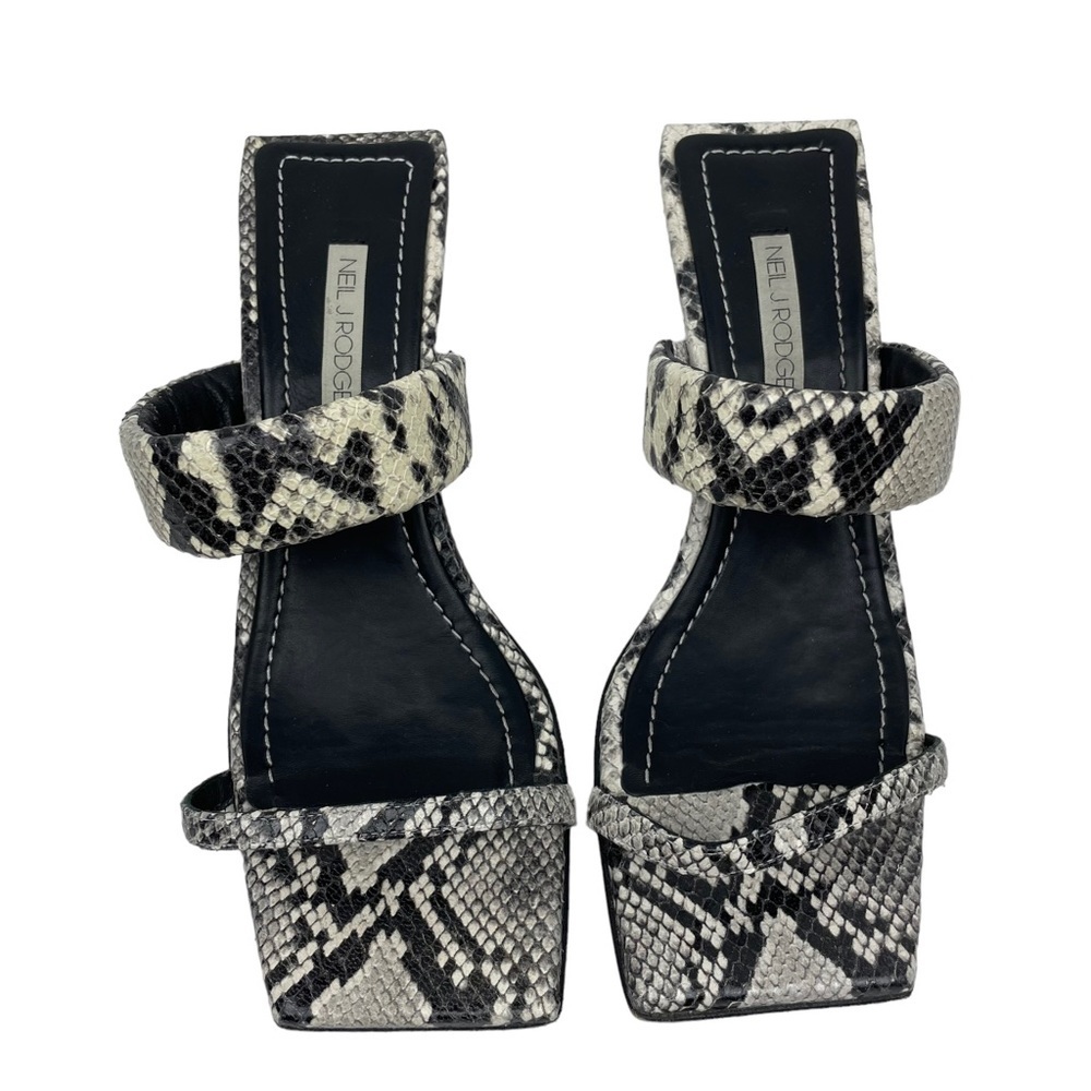 Neil J. Rodgers Chriselle Square Toe Python Wedge… - image 2